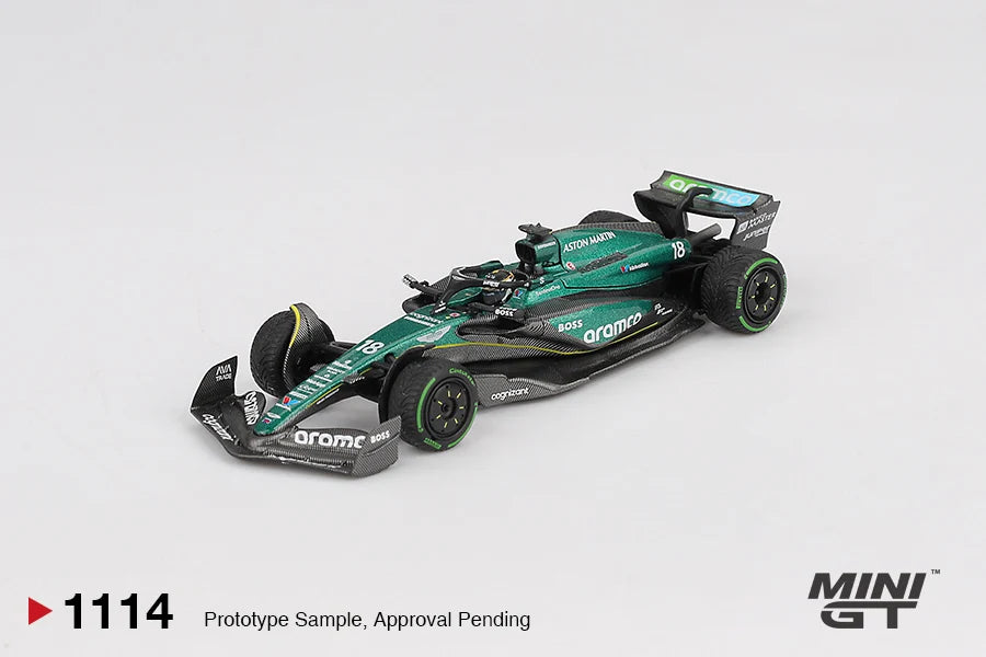 *PRESALE Mini GT #1114 Bolid F1 Formuła 1 Aston Martin Lance Stroll Kanada 2024 *PUDEŁKO (Kopia)