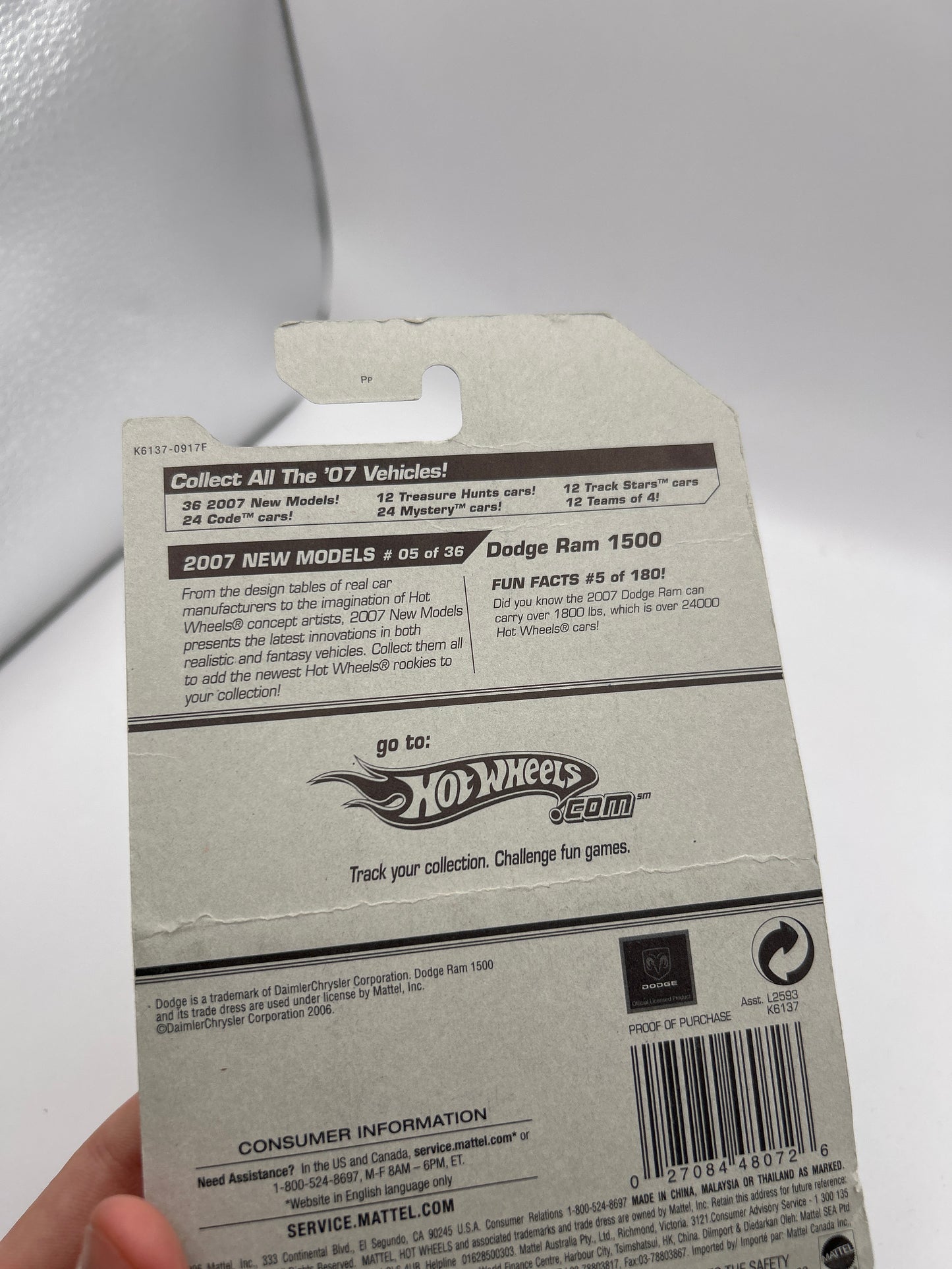 Dodge Ram 1500 Red *Damaged Card