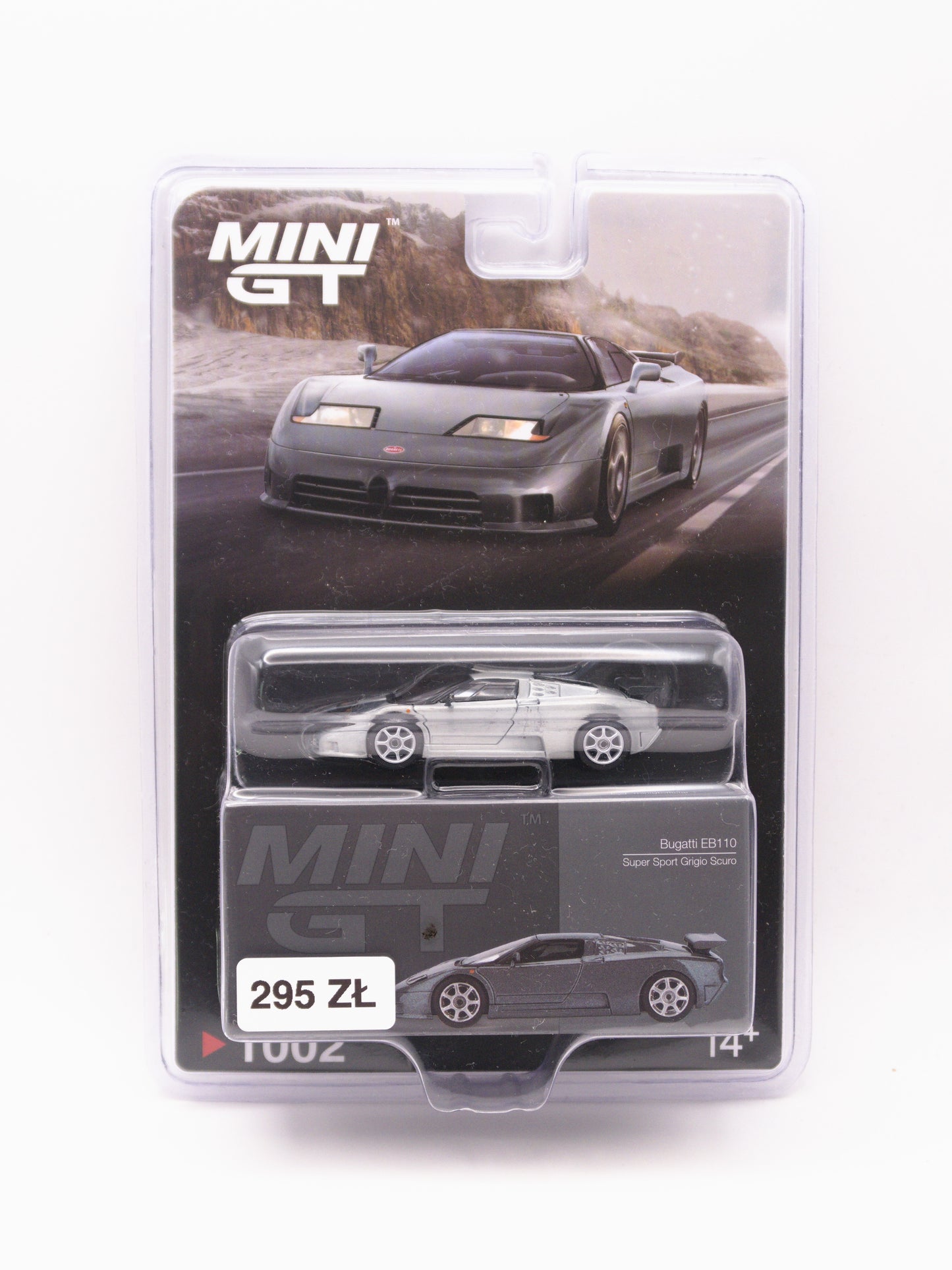 Mini GT #1002 Bugatti EB110 Super Sport Grigio Scuro Gray