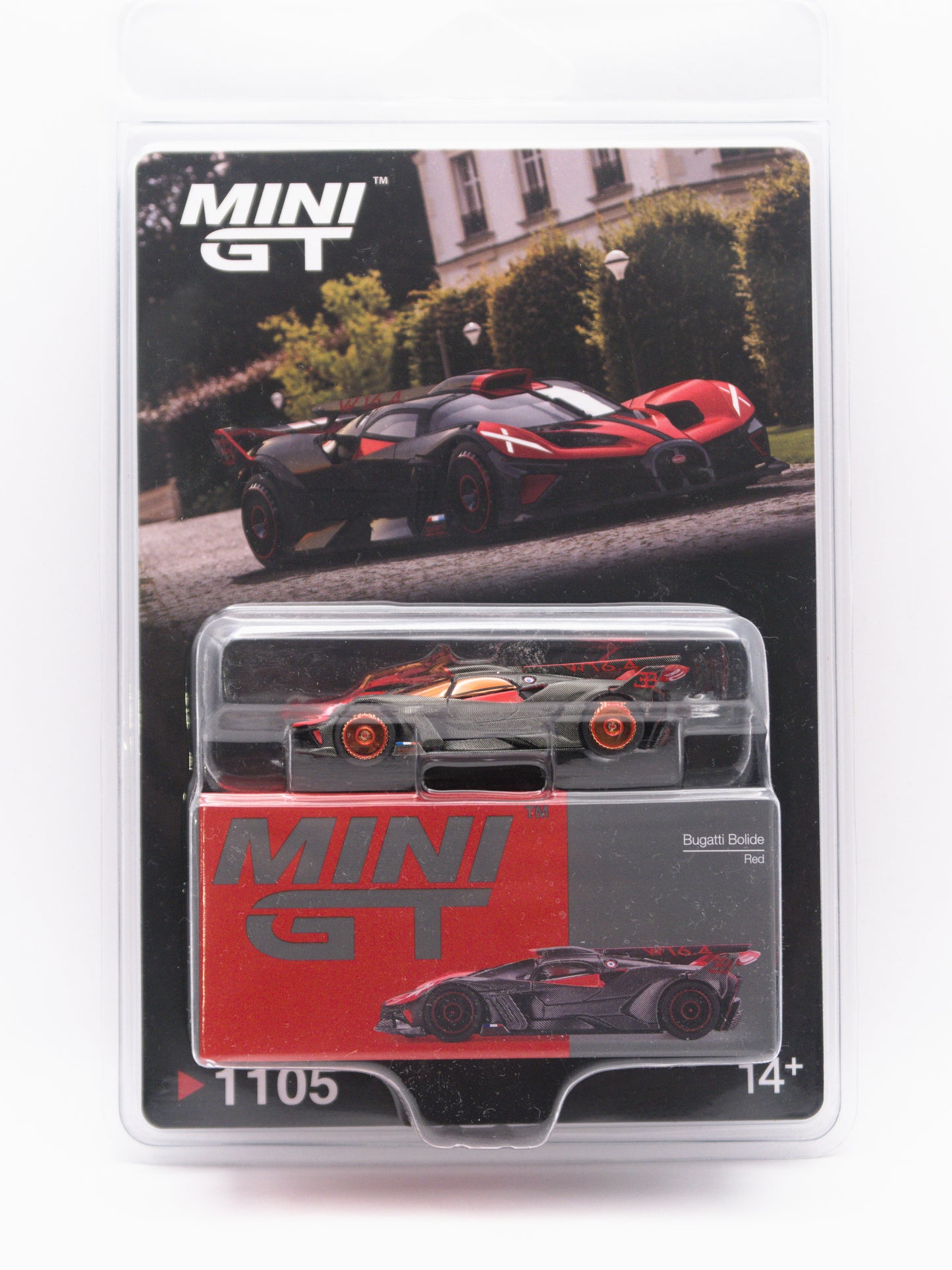 CHASE Mini GT #1005 Bugatti Bolide Czerwony