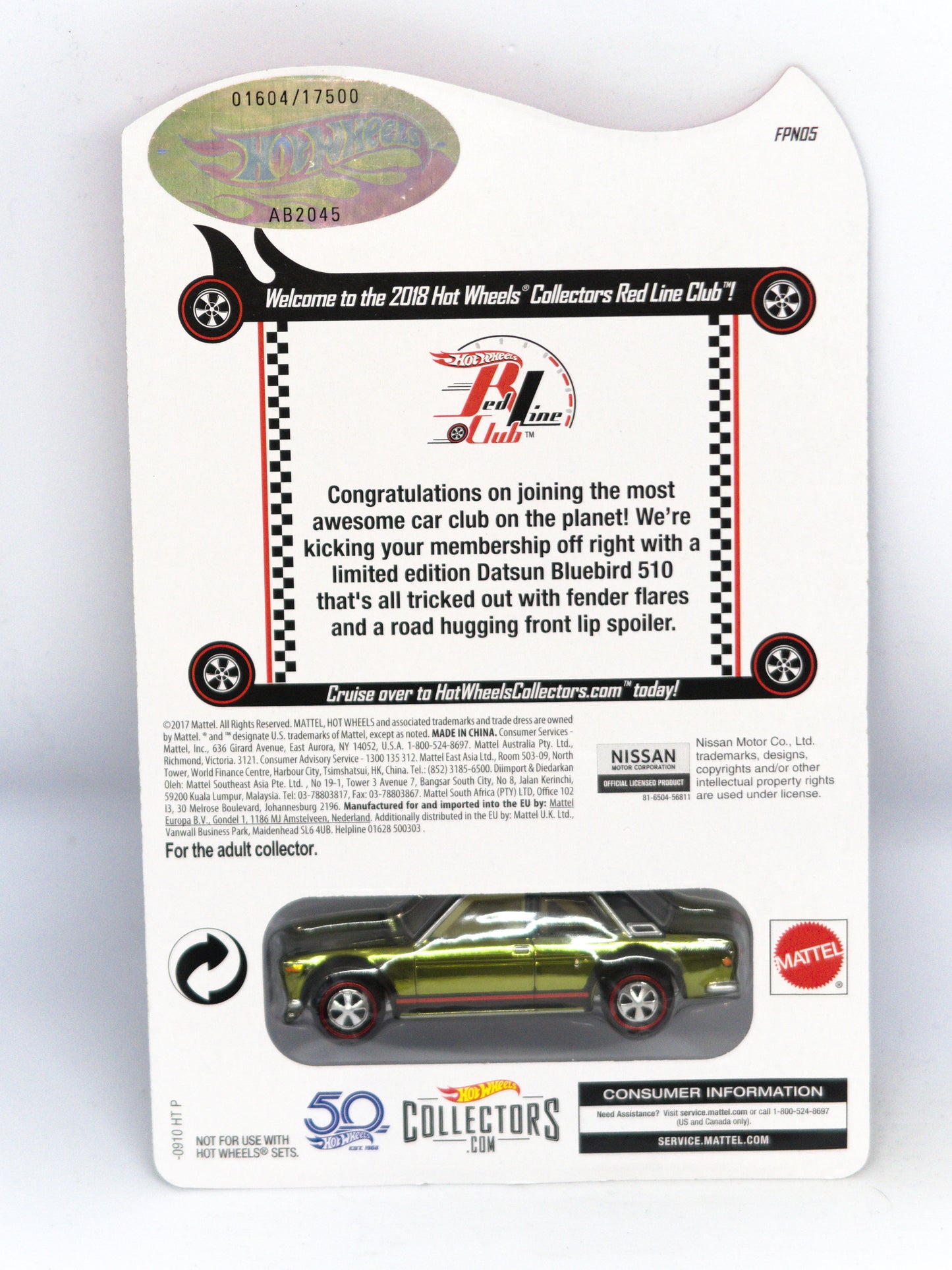 Red Line Club RLC Datsun 510 - Olive