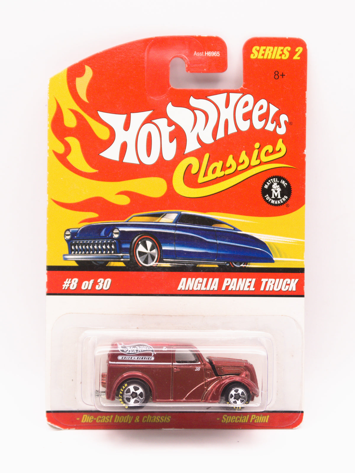 Hot Wheels Classics Anglia Panel Truck Czerwony