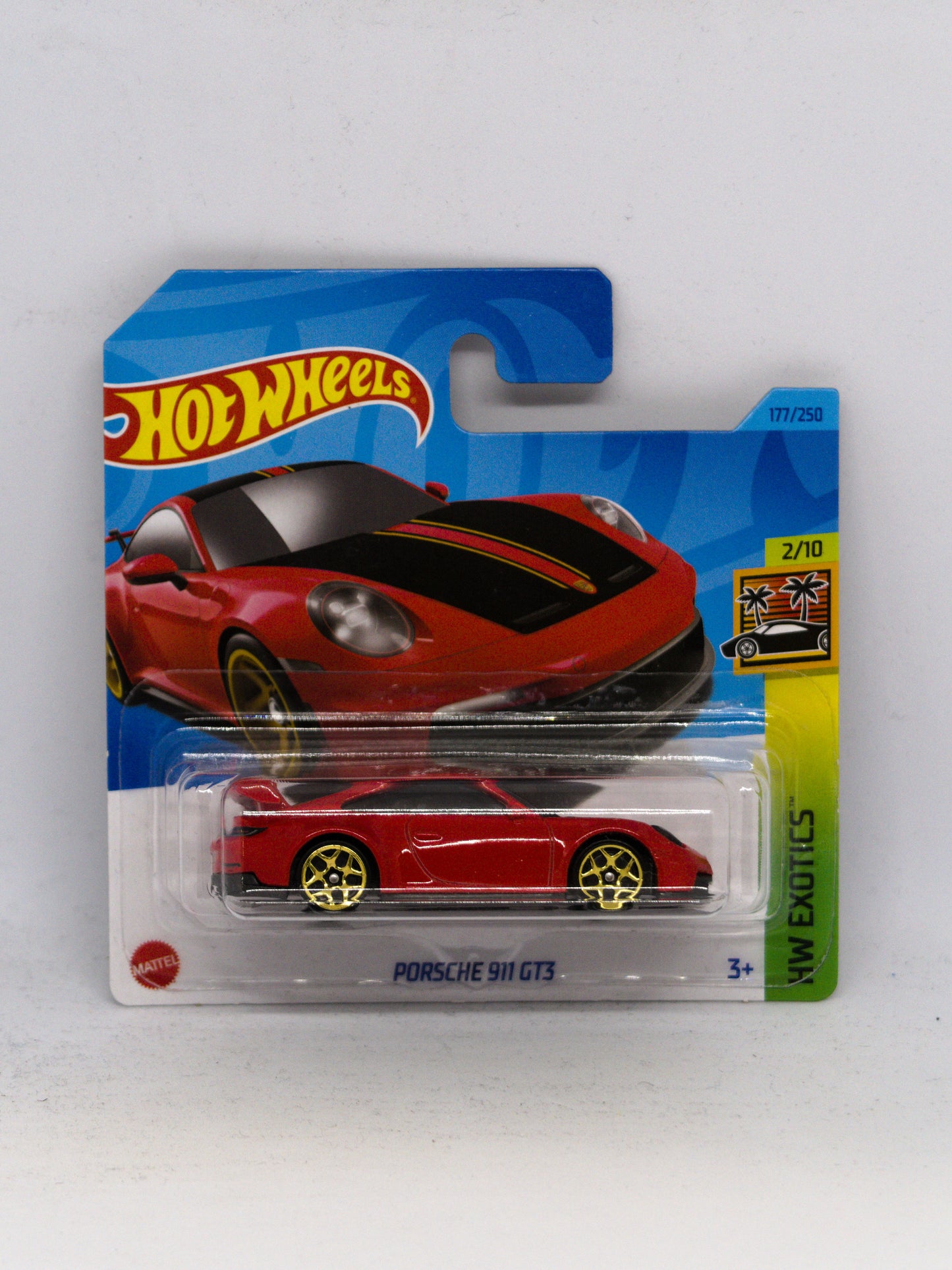 Porsche 911 GT3 Red with Black Stripes SHORT CARD