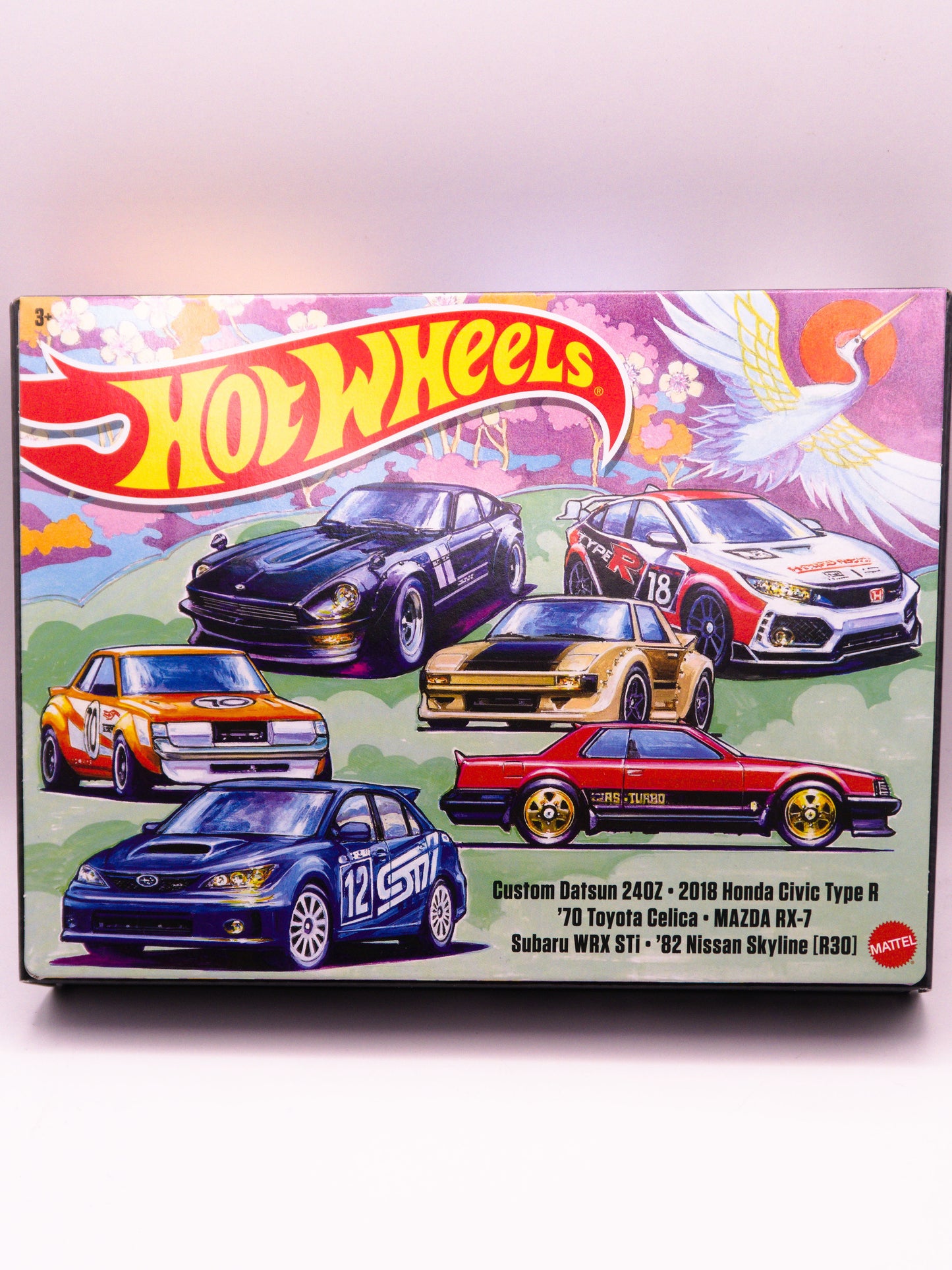 Set of 6 Cars - JDM Datsun, Honda, Toyota, Mazda, Subaru, Nissan