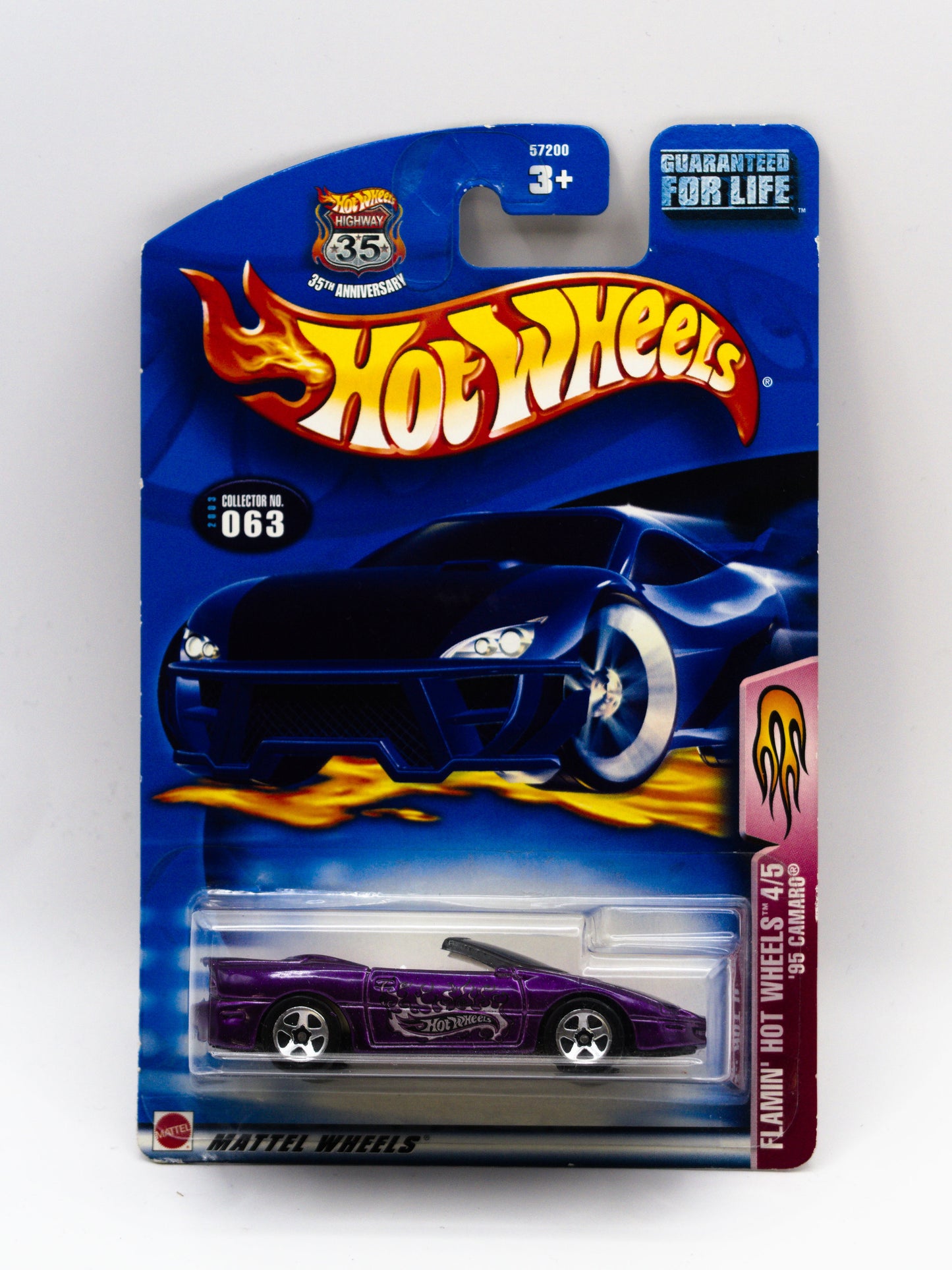 '95 Chevrolet Camaro Convertible Purple Flamingo Hot Wheels