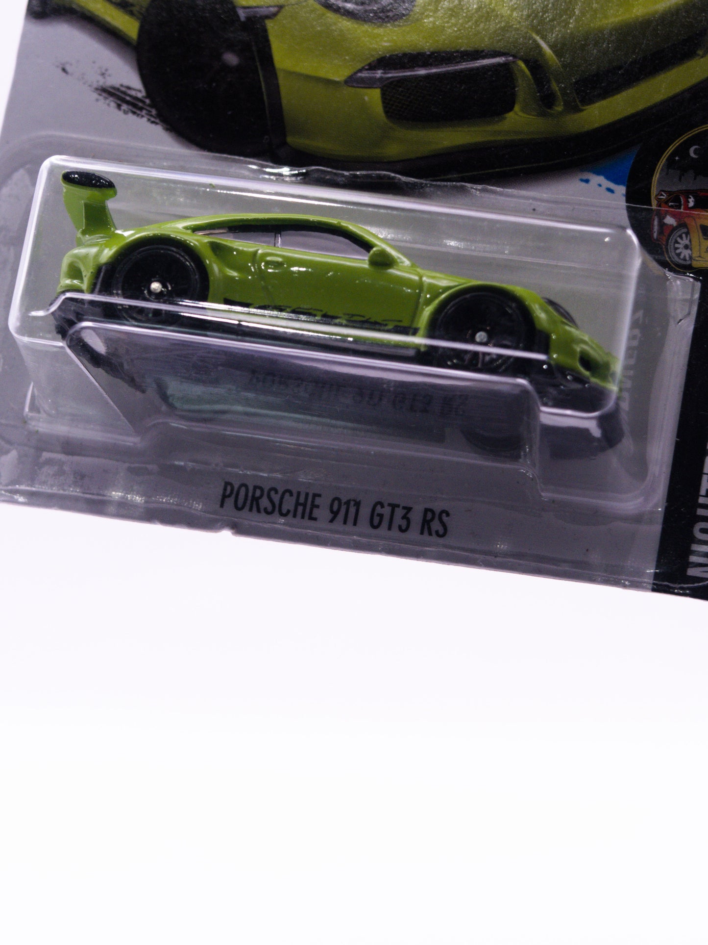 HOT WHEELS Porsche 911 GT3 RS Green *Damaged Card
