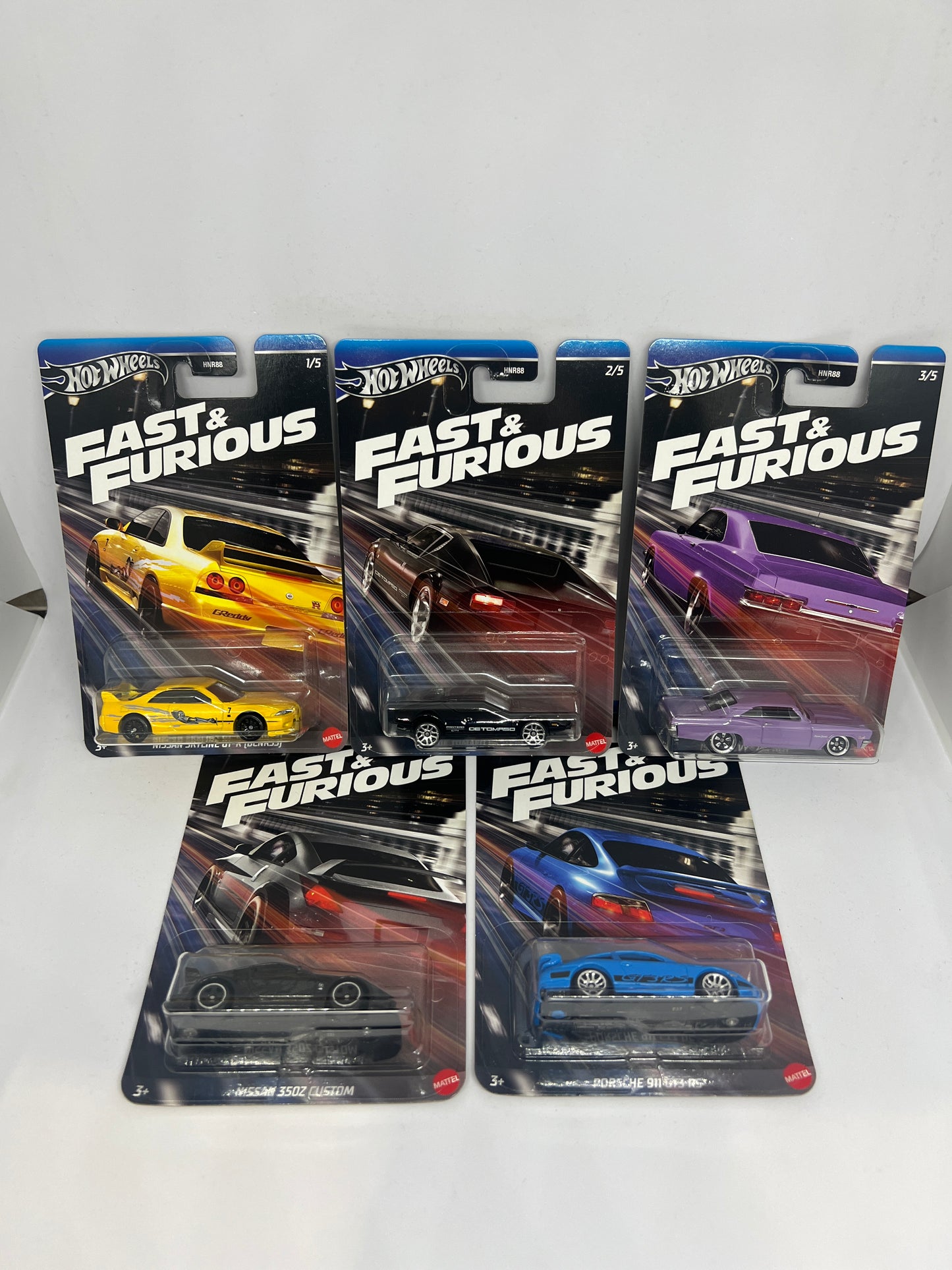 Fast and Furious Set of 5 cars