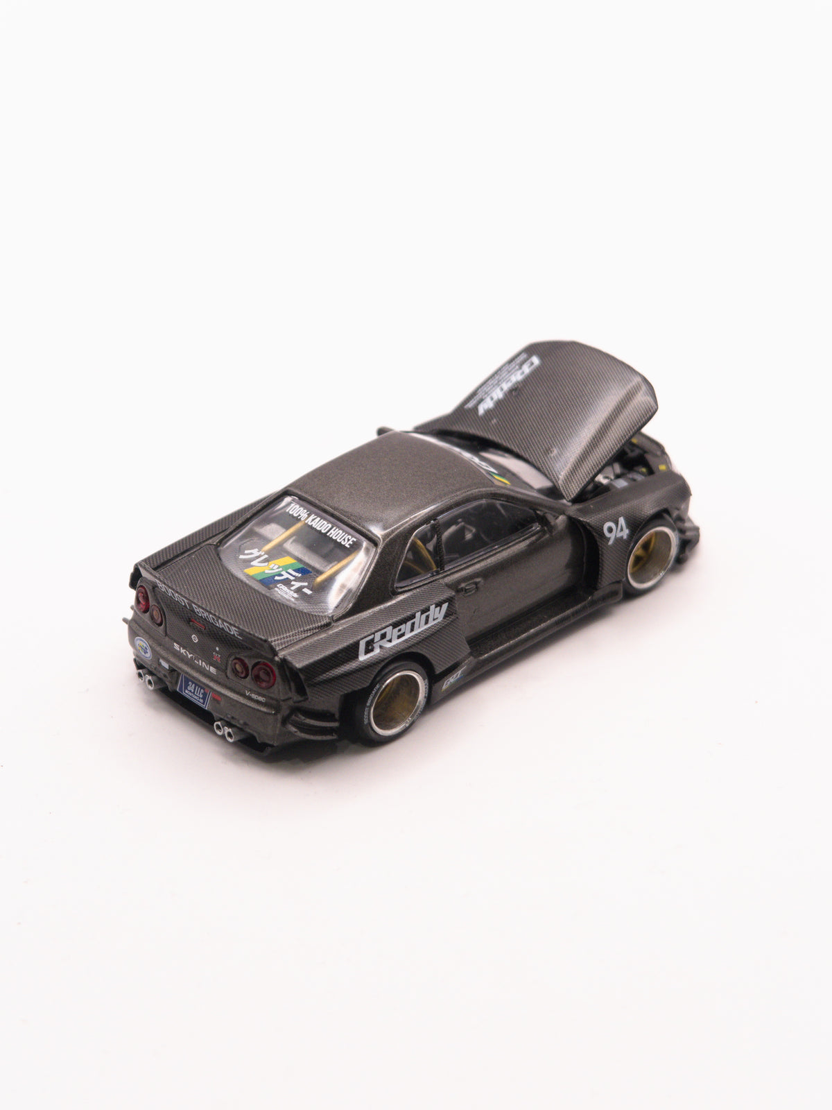 Kaido House #222 Nissan Skyline GT-R R34 Kaido Works V2 GReddy Czarny