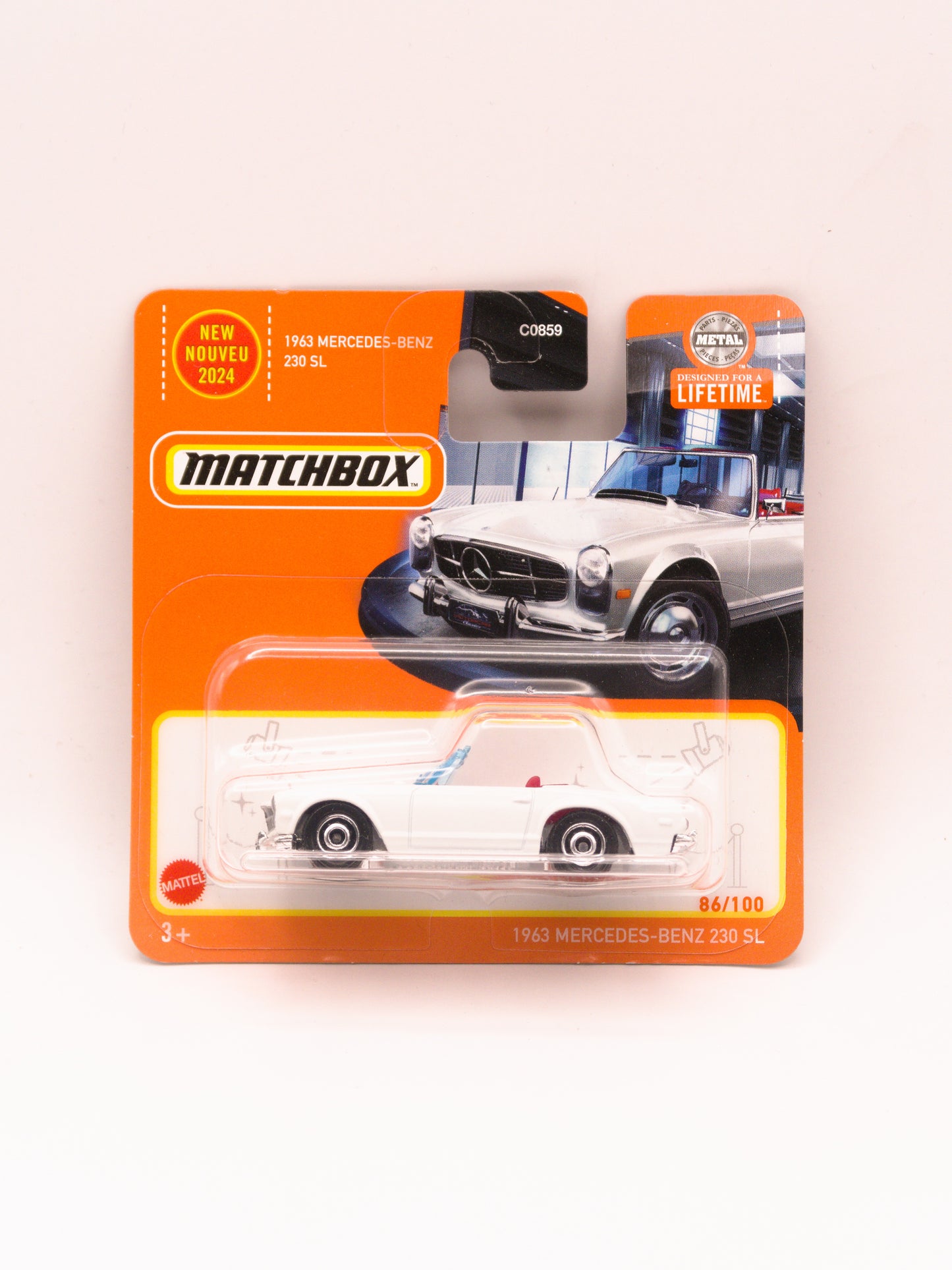 Matchbox 1963 Mercedes-Benz 230 SL Biały
