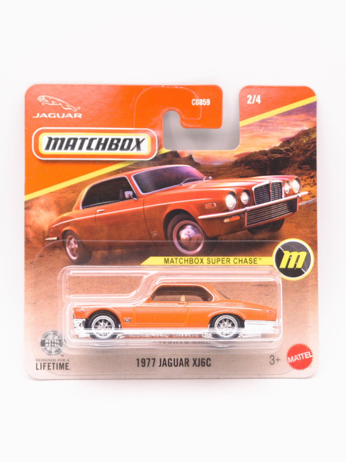 Matchbox Super Chase 1977 Jaguar XJ6C Pomarańczowy