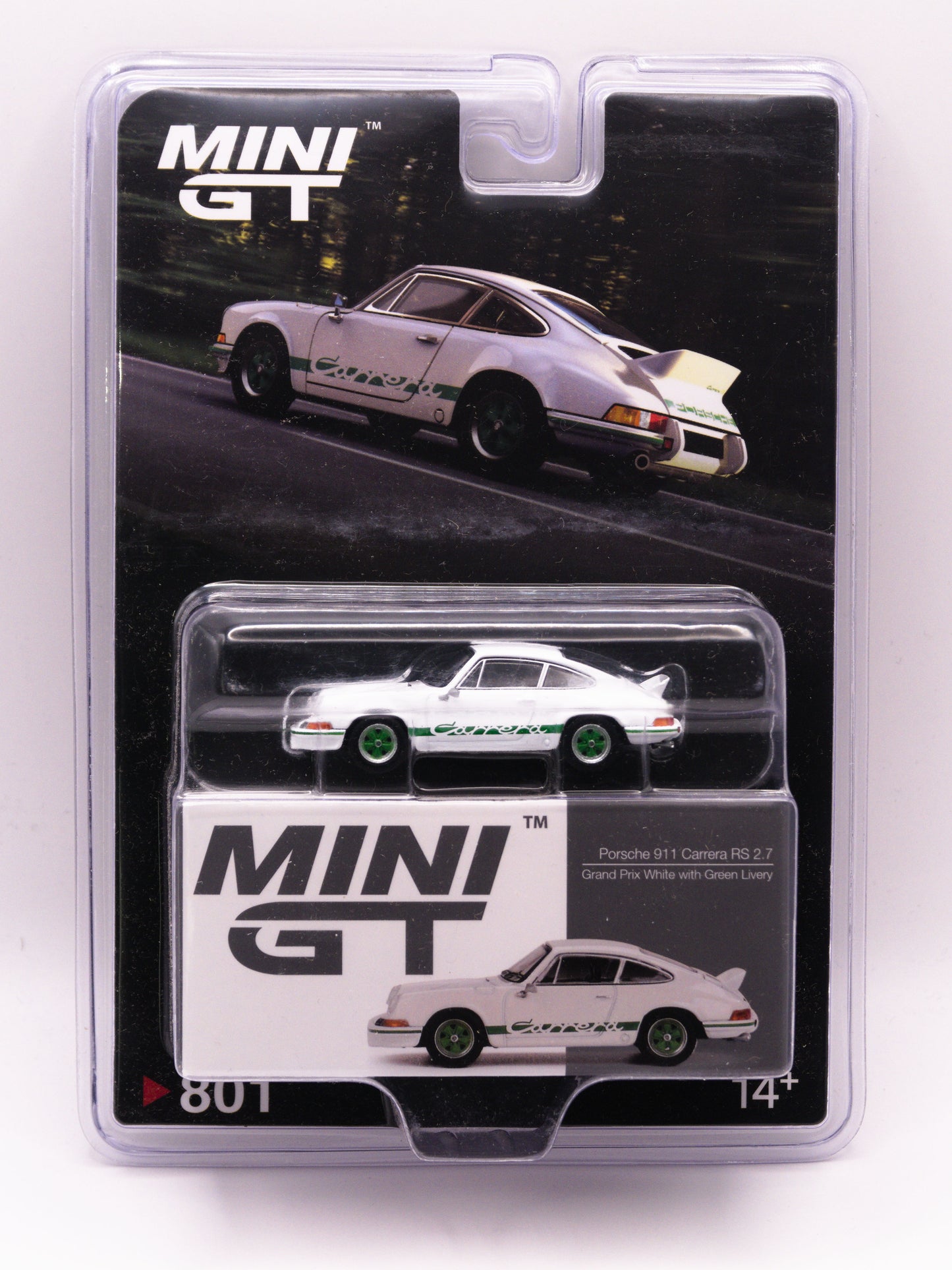 Mini GT 801 Porsche 911 Carrera RS 2.7 White