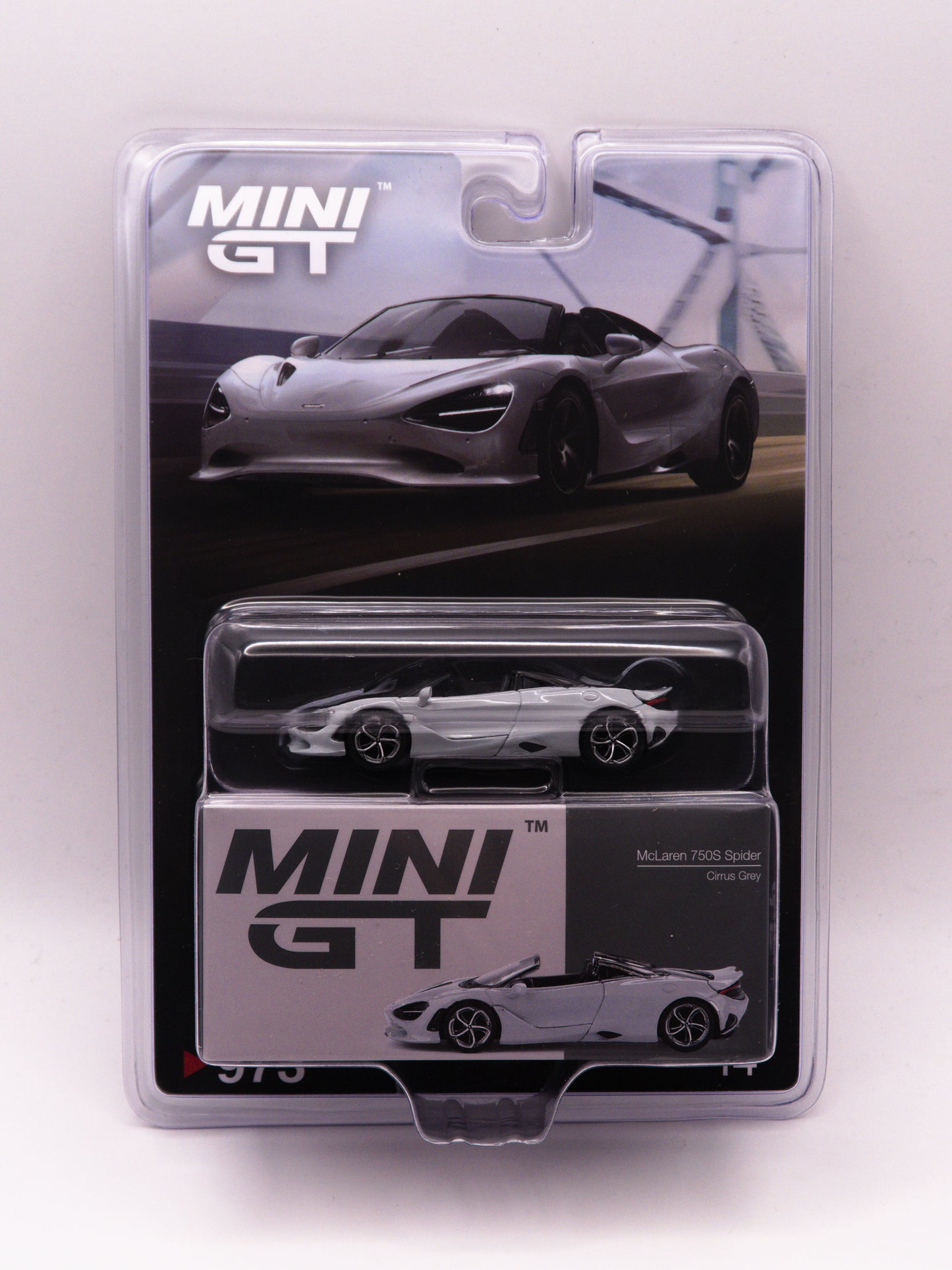 Mini GT #973 McLaren 750S Spider Cirrus Grey *BLISTER