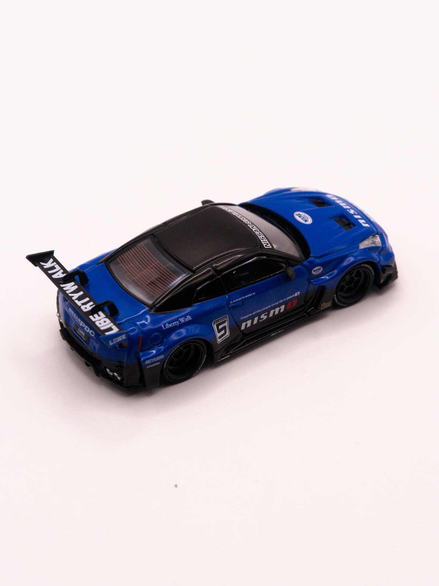 Mini GT #1124 Nissan GT-R R35 LB-Silhouette Liberty Walk Niebieski *Pudełko