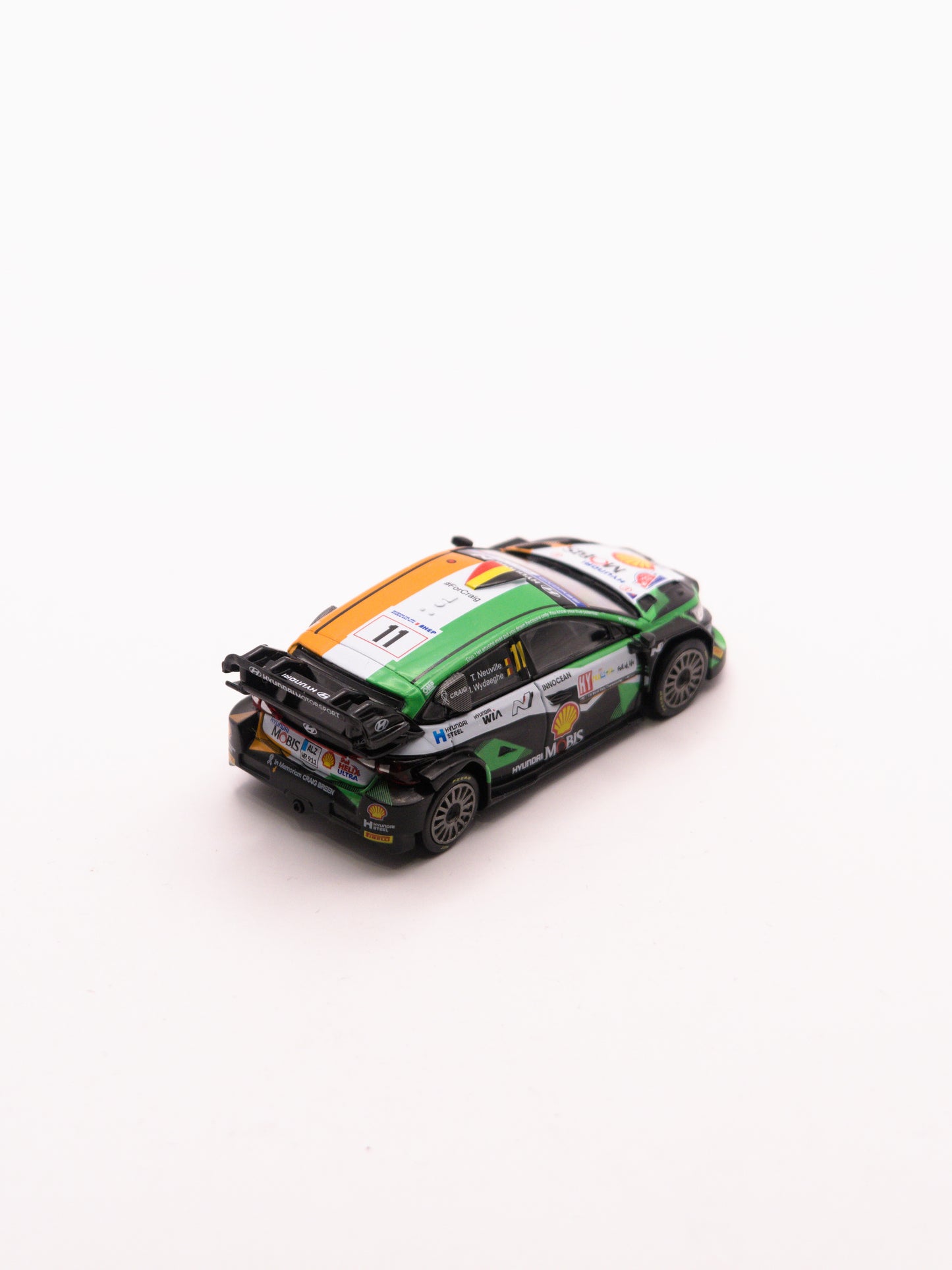 Mini GT #972 Hyundai i20 N Rally Croatia Zielono Pomarańczowy *BLISTER