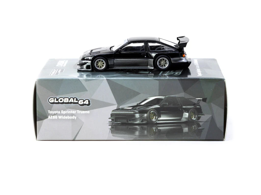 *PRESALE Tarmac Works Toyota Sprinter Trueno AE86 Widebody Czarny/Szary