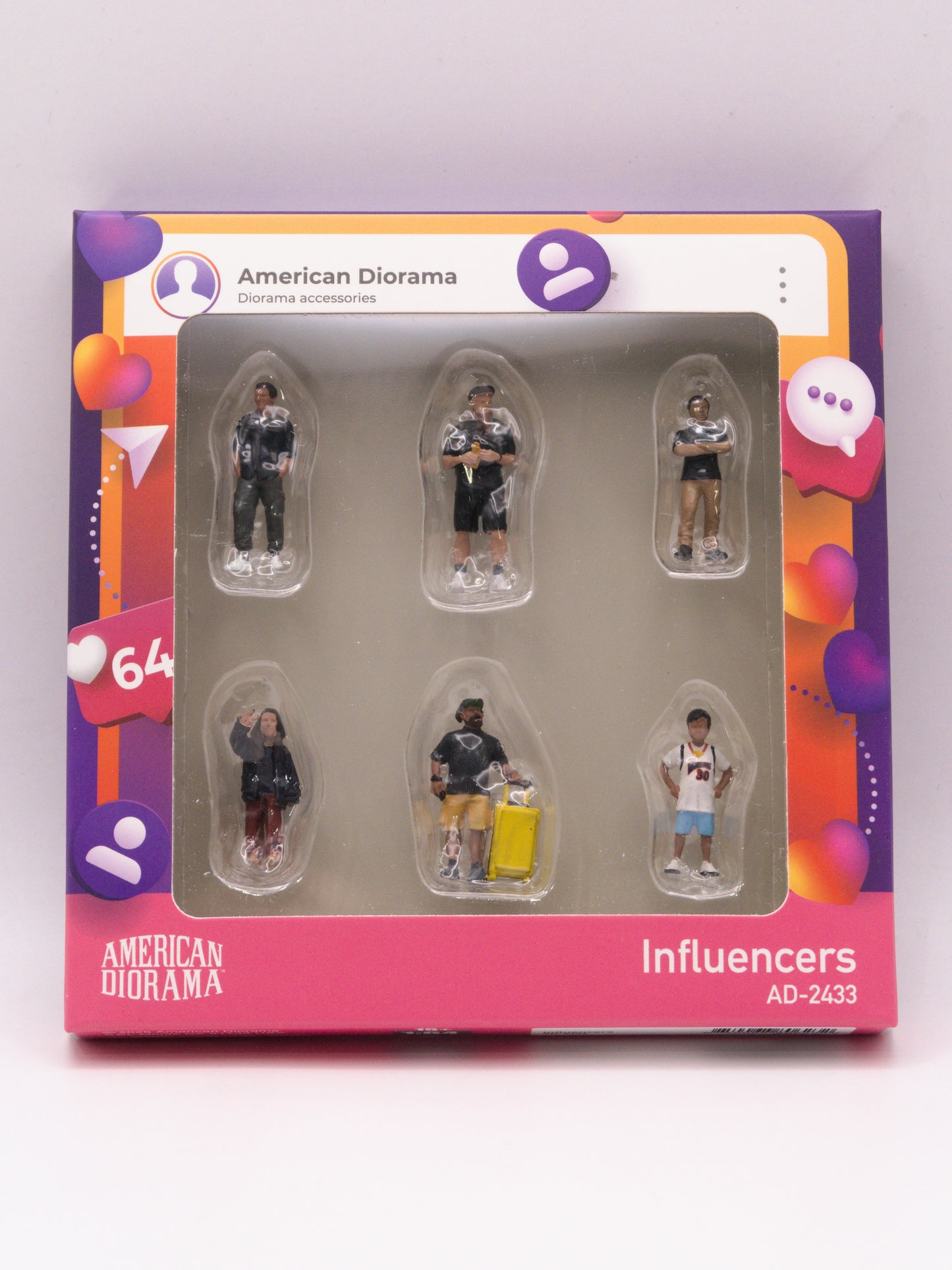Zestaw 6 Figurek do Dioram - American Diorama - Influencers