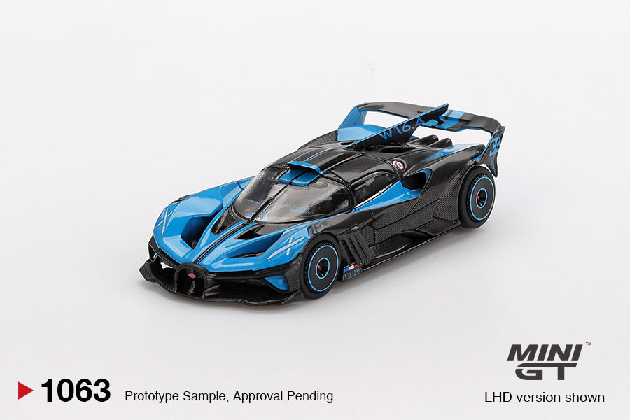 *PRESALE Mini GT #1063 Bugatti Bolide Presentation Czarno-Niebieski *PUDEŁKO