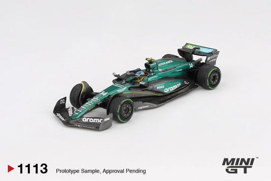 *PRESALE Mini GT #1113 Bolid F1 Formuła 1 Aston Martin Fernando Alonso Kanada 2024 *PUDEŁKO