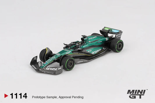 *PRESALE Mini GT #1114 Bolid F1 Formuła 1 Aston Martin Lance Stroll Kanada 2024 *PUDEŁKO (Kopia)