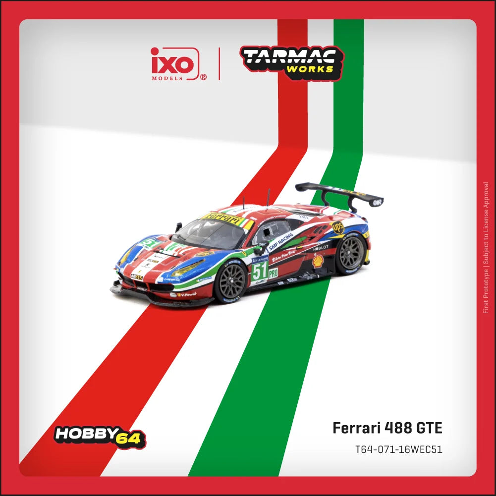 *PRESALE Tarmac Works Ferrari 488 GTE #51 Czerwony
