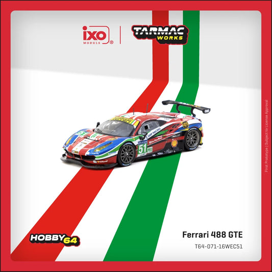*PRESALE Tarmac Works Ferrari 488 GTE #51 Czerwony