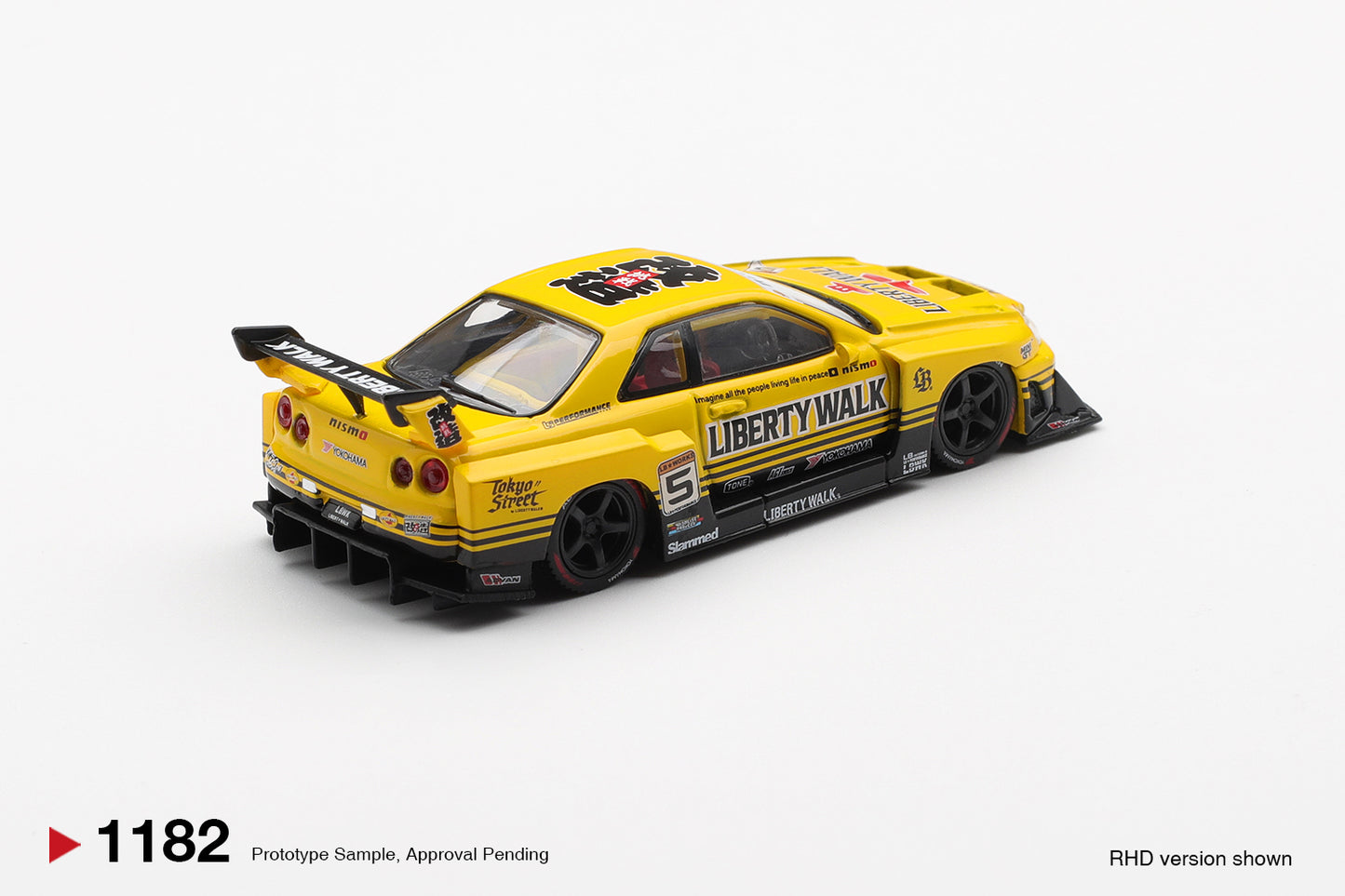 *PRESALE Mini GT #1182 Nissan Skyline GT-R R34 Żółty *BLISTER