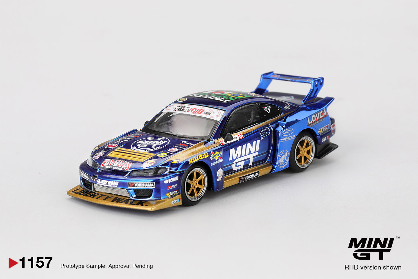 *PRESALE Mini GT #1157 Nissan Silvia S15 Liberty Walk #555 Formula Drift 2025 *PUDEŁKO