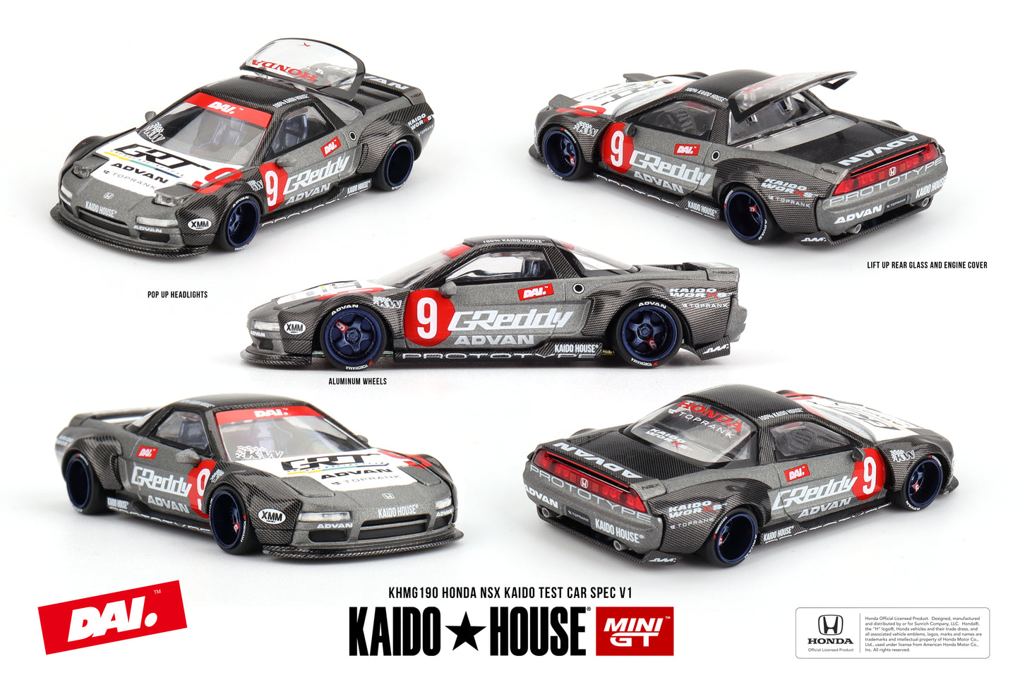 *PRESALE Kaido House #190 Honda NSX Kaido Test Car Szary