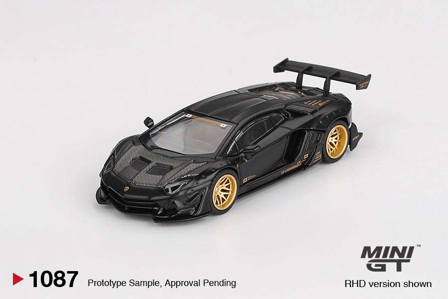 *PRESALE Mini GT #1087 Lamborghini Aventador LB-Works Czarny Mat *PUDEŁKO