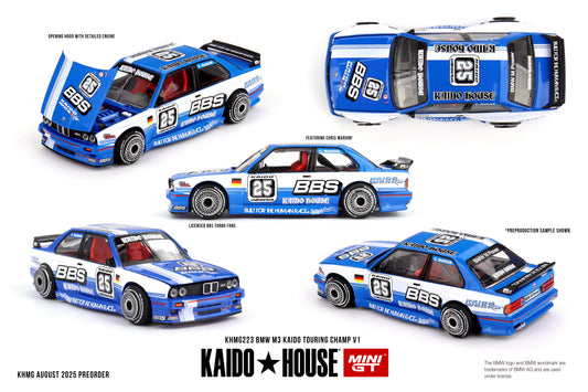 *PRESALE Kaido House #223 BMW M3 E30 Kaido Touring Champ V1 BBS Biało Niebieski