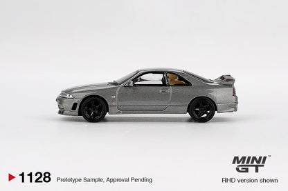 *PRESALE Mini GT #1128 Nissan GT-R R33 Nismo CRS Szary *BLISTER