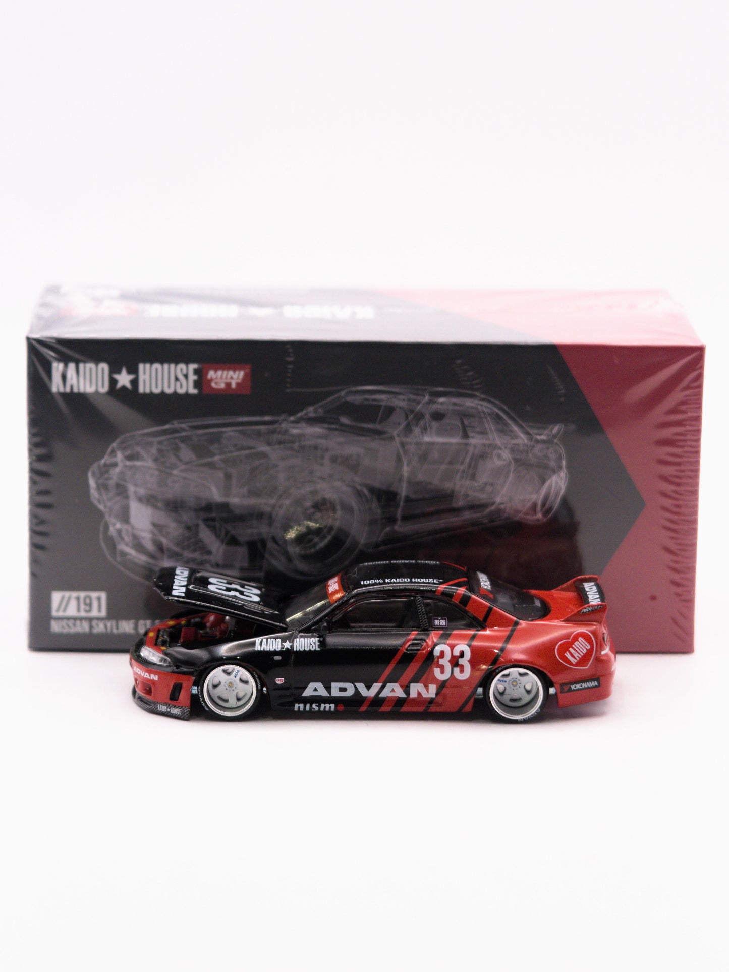 Kaido House #191 Nissan Skyline GT-R R33 Advan Works - SEALED BOX! CHASE!
