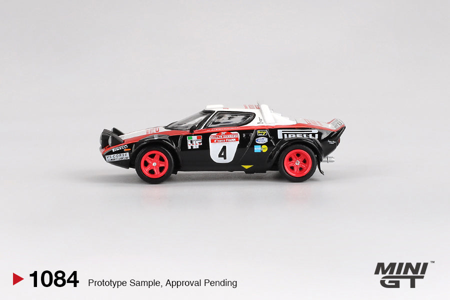 *PRESALE Mini GT #1084 Lancia Stratos HF #4 Sanremo Winner 1978 Czarno Biały *PUDEŁKO