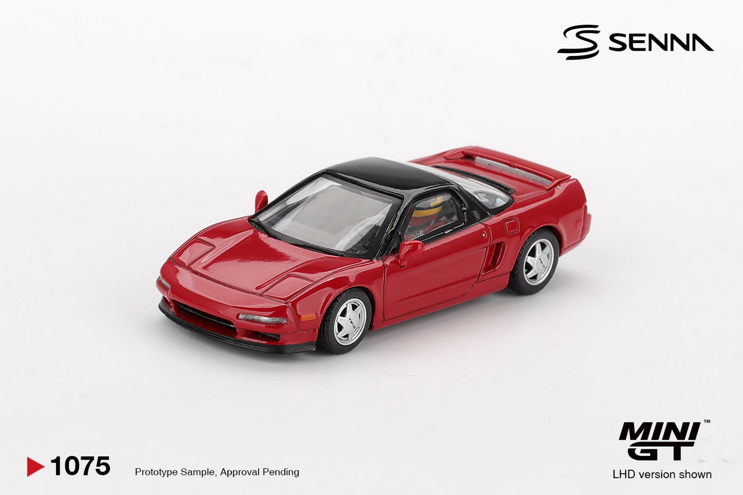 *PRESALE Mini GT #1075 Honda NSX Prototype Ayrton Senna z Figurką Czerwony *PUDEŁKO