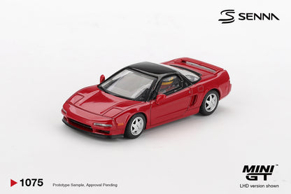 *PRESALE Mini GT #1075 Honda NSX Prototype Ayrton Senna z Figurką Czerwony *PUDEŁKO