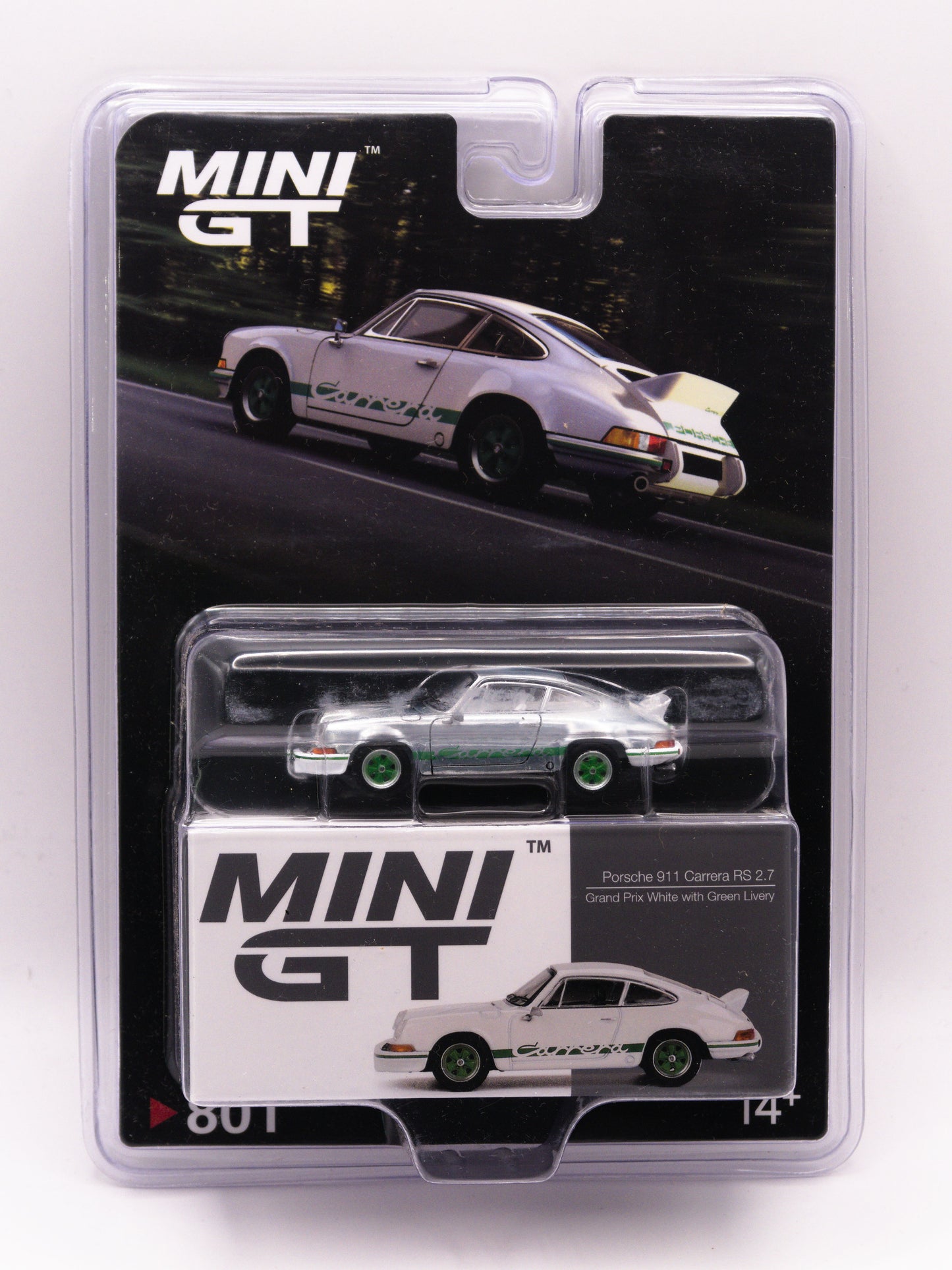 CHASE Mini GT 801 Porsche 911 Carrera RS 2.7 Silver