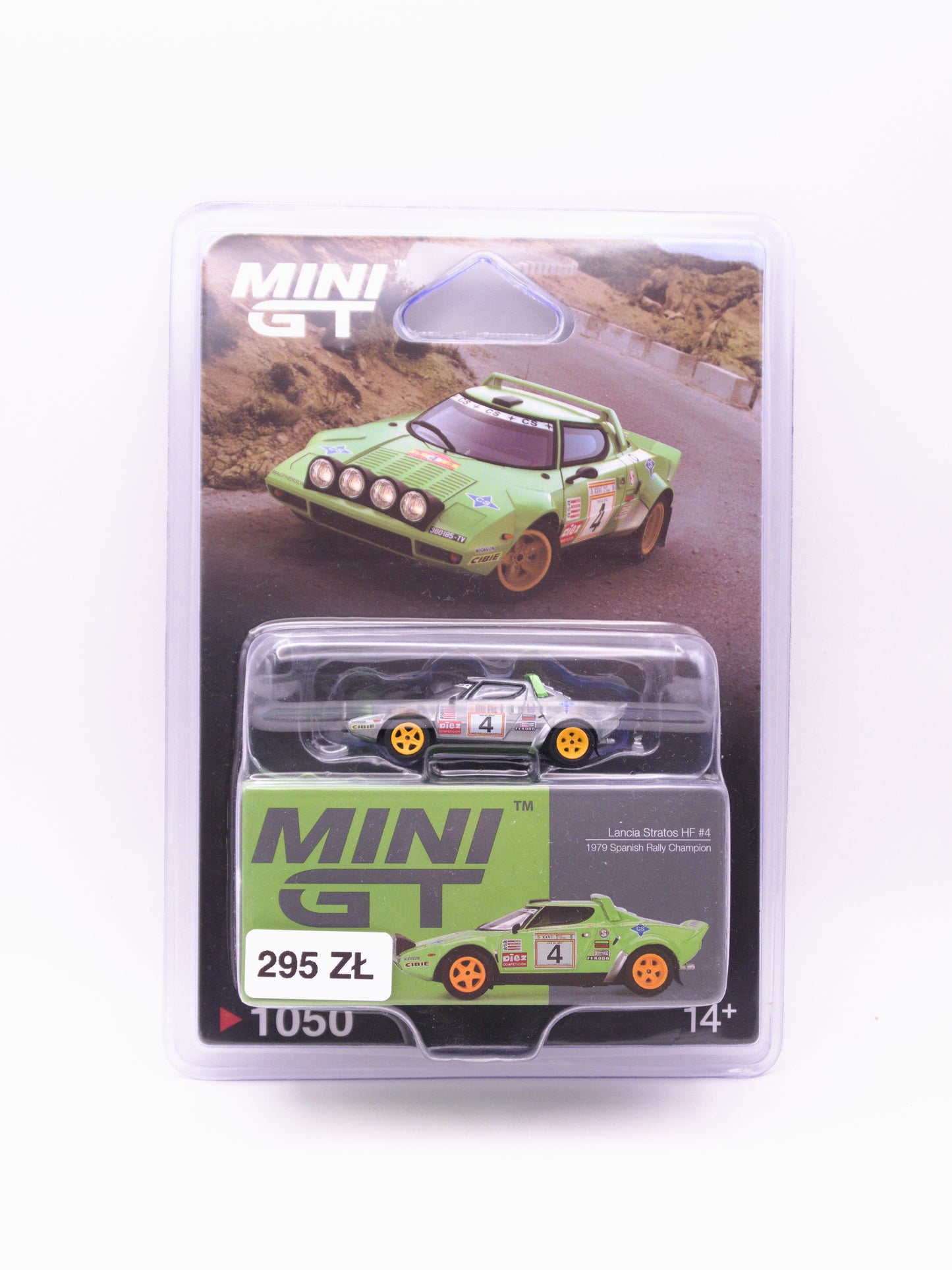 Mini GT #1050 Lancia Stratos HF #4 Spanish Rally Champion Green *BLISTER