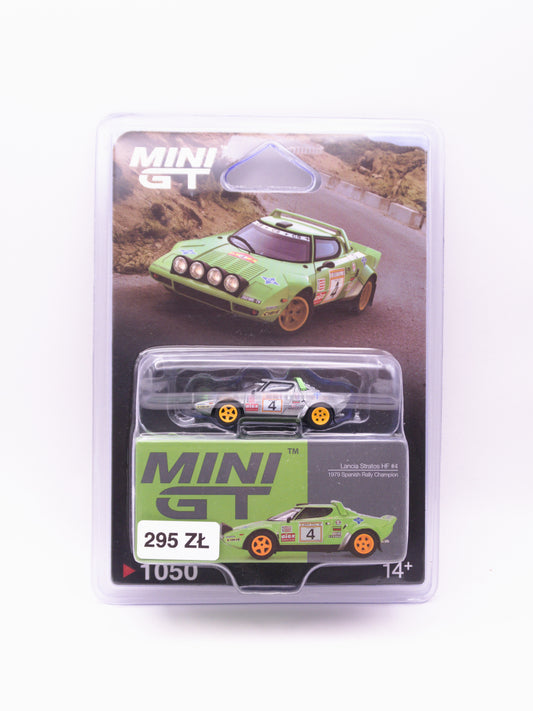 Mini GT #1050 Lancia Stratos HF #4 Spanish Rally Champion Green *BLISTER