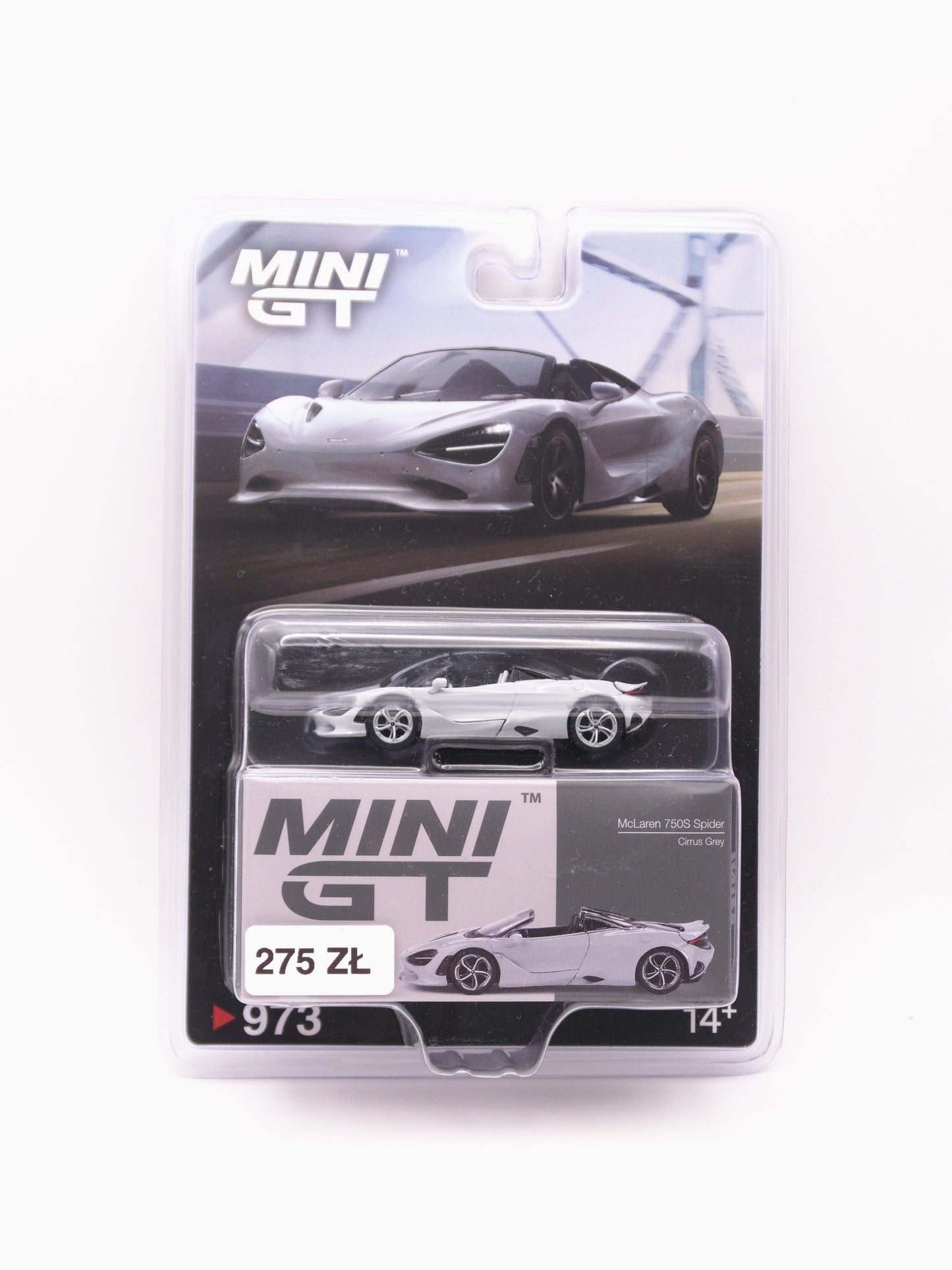 Mini GT #973 McLaren 750S Spider Cirrus Grey *BLISTER