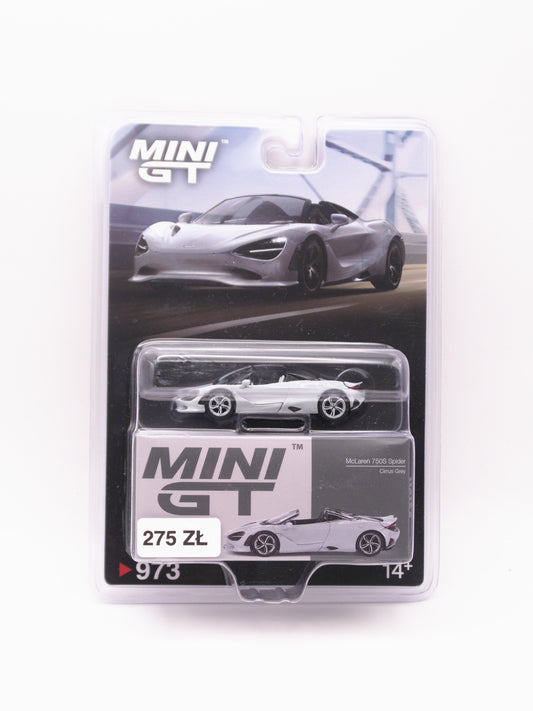Mini GT #973 McLaren 750S Spider Cirrus Grey *BLISTER