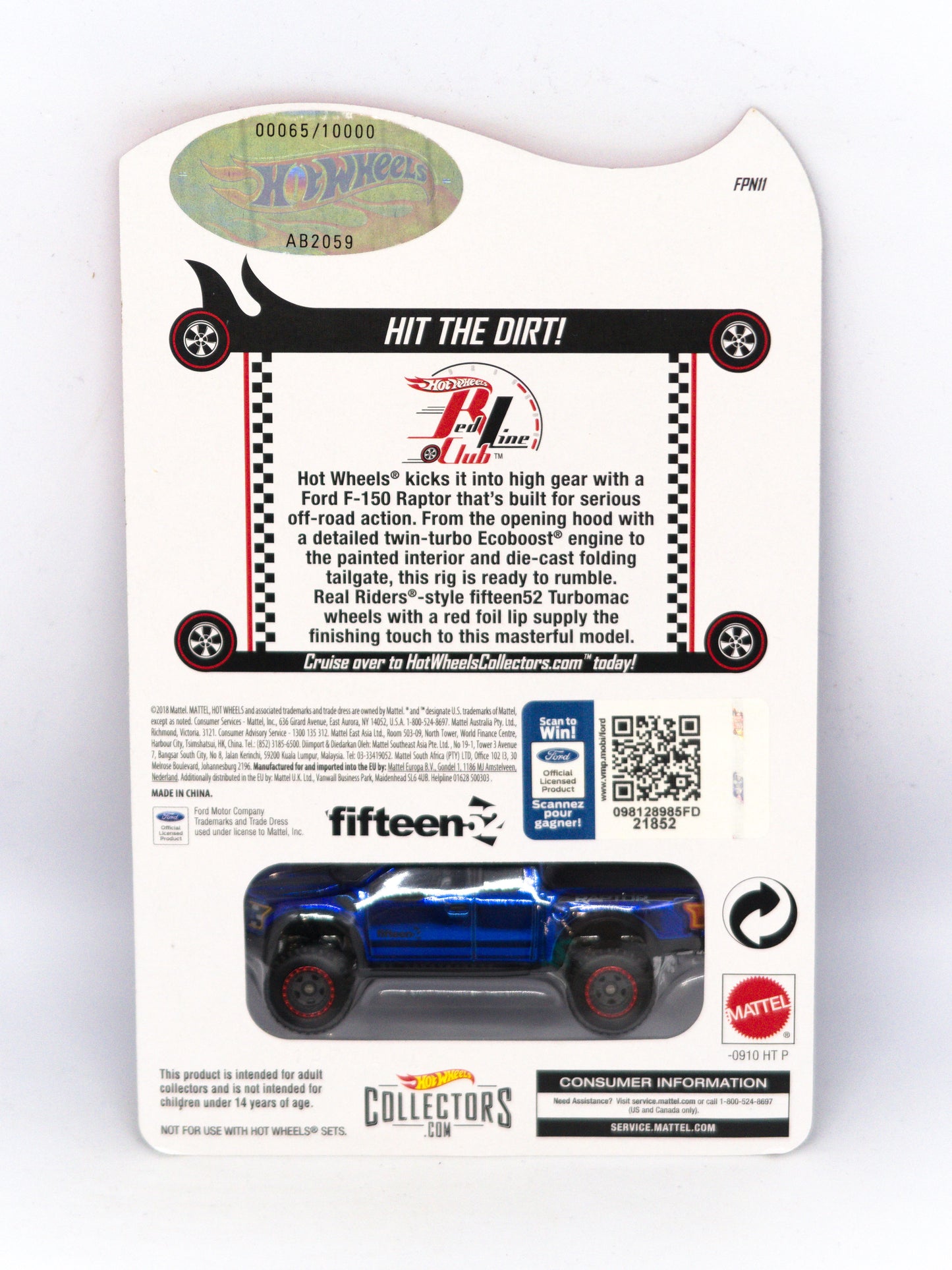 Red Line Club RLC Ford F-150 Raptor #65/10000