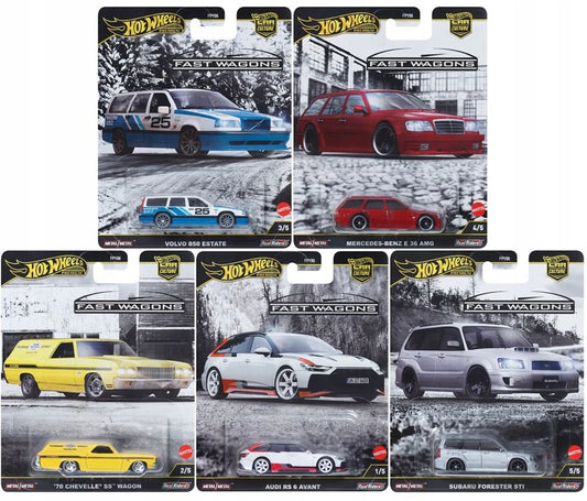 Hot Wheels Car Culture: Fast Wagons SET 5 Cars