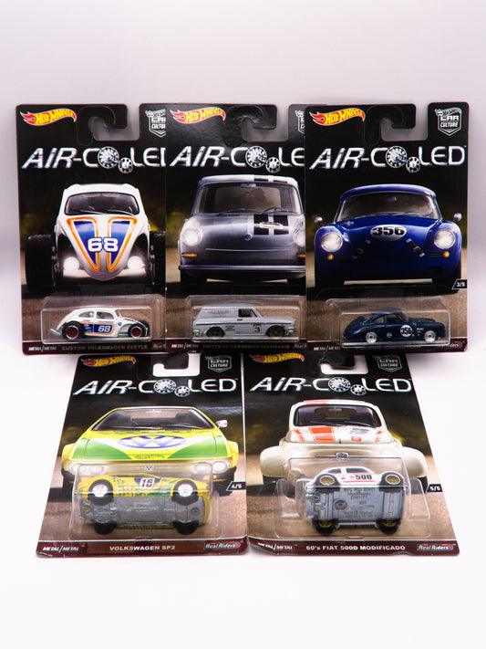 Set 5 Cars - Air Cooled - Volkswagen, Porsche, Fiat