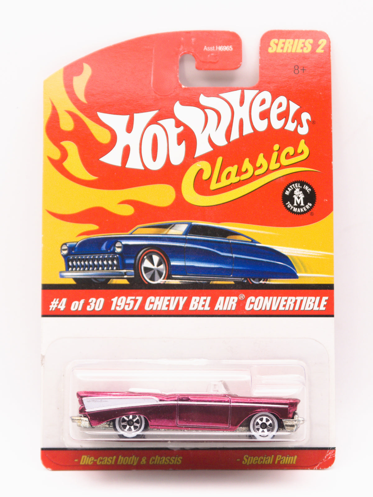 Hot Wheels Classics 1957 Chevy Bel Air Convertible Różowy