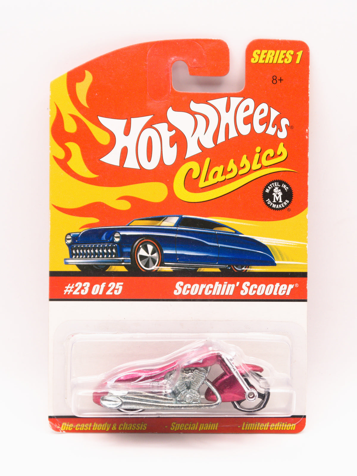 Hot Wheels Classics Scorchin Scooter Różowy