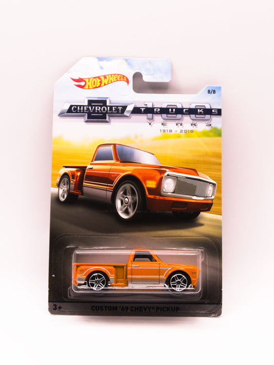 Custom '69 Chevy Pickup Orange 100 Trucks Years