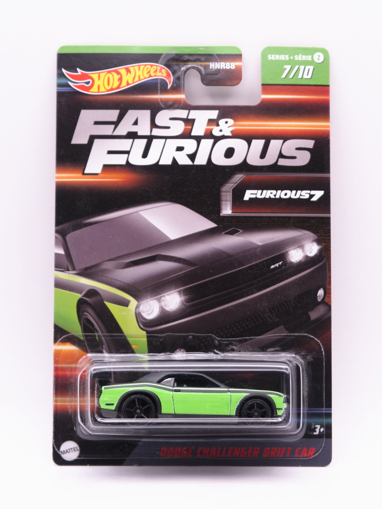 Dodge Challenger Drift Car Fast and Furious Zielony