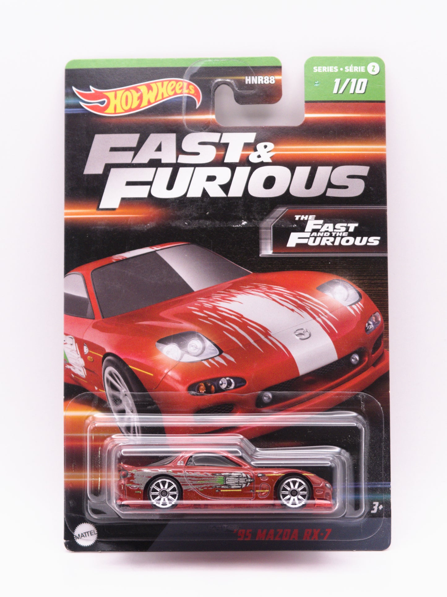 '95 Mazda RX-7 Fast and Furious Czerwony