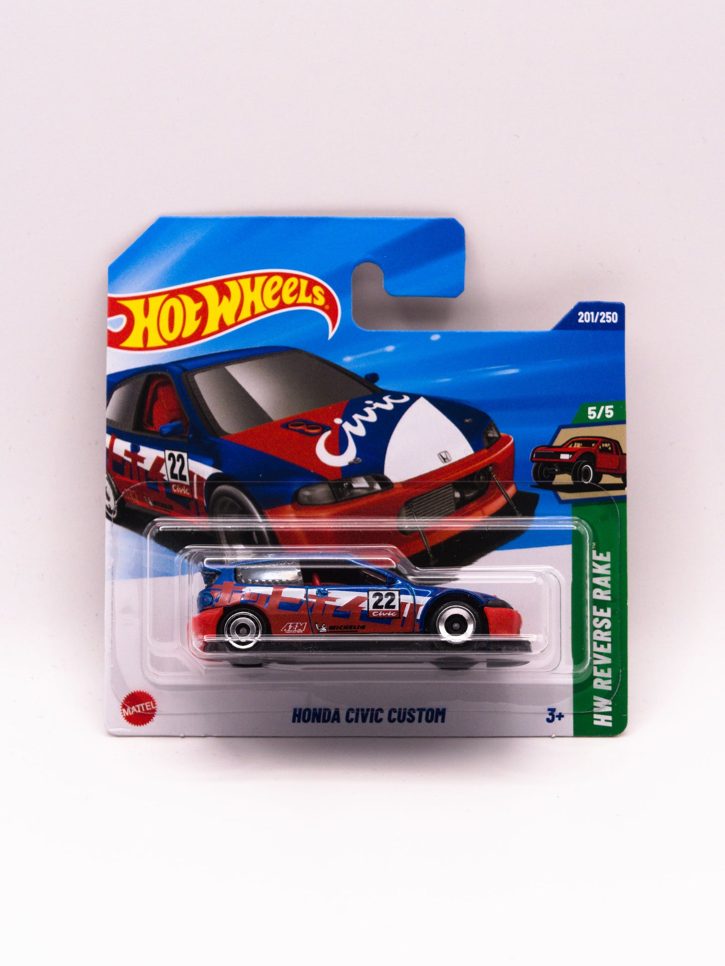 Honda Civic Custom Blue and Red