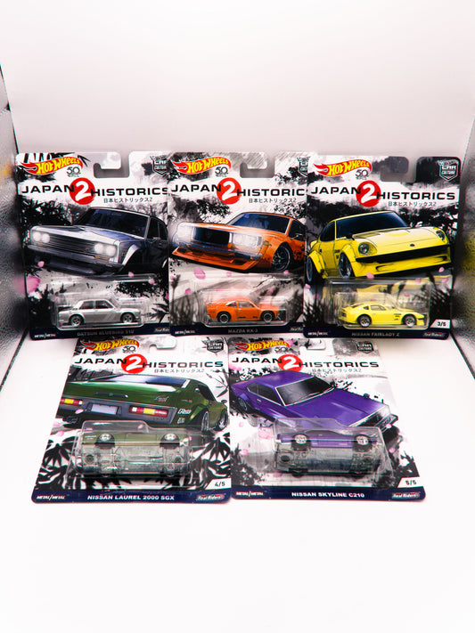 Set 5 Cars - Japan Historics 2 - Datsun, Mazda, Nissan